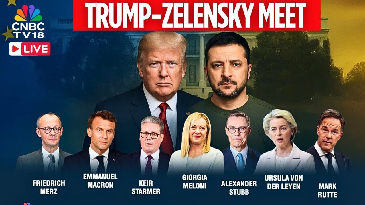 LIVE: Trump Meets Zelensky & EU Leaders At The White House After Trump-Putin Alaska Summit | N18G