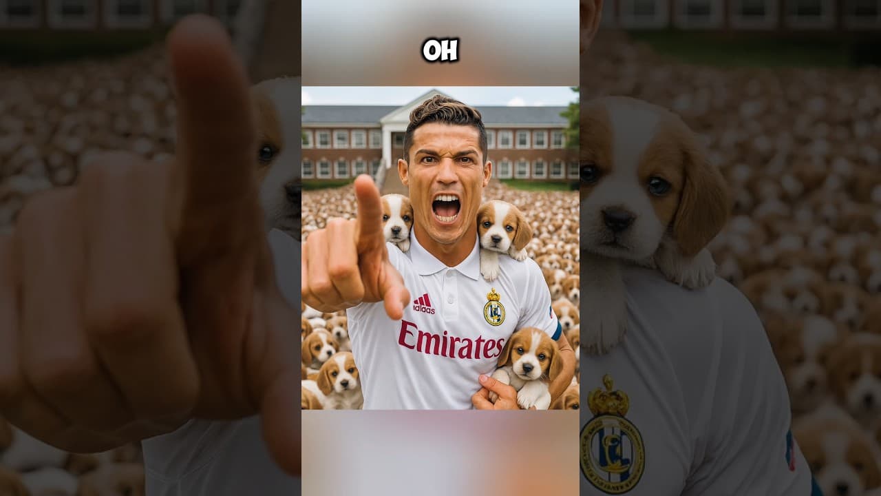 🐶🤖⚽ Ronaldo, Messi y Neymar atraparon cachorritos robots 🤭