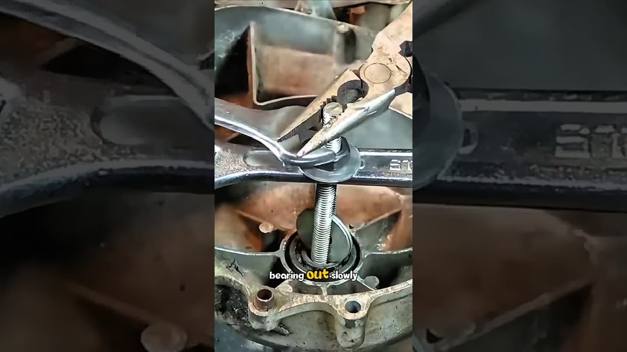Techniques for removing bearings easily#shorts #satisfying #working #welding