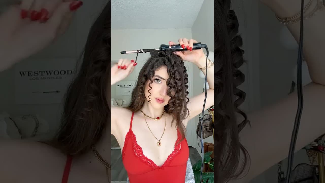 trying the WORLD'S SMALLEST curling iron.