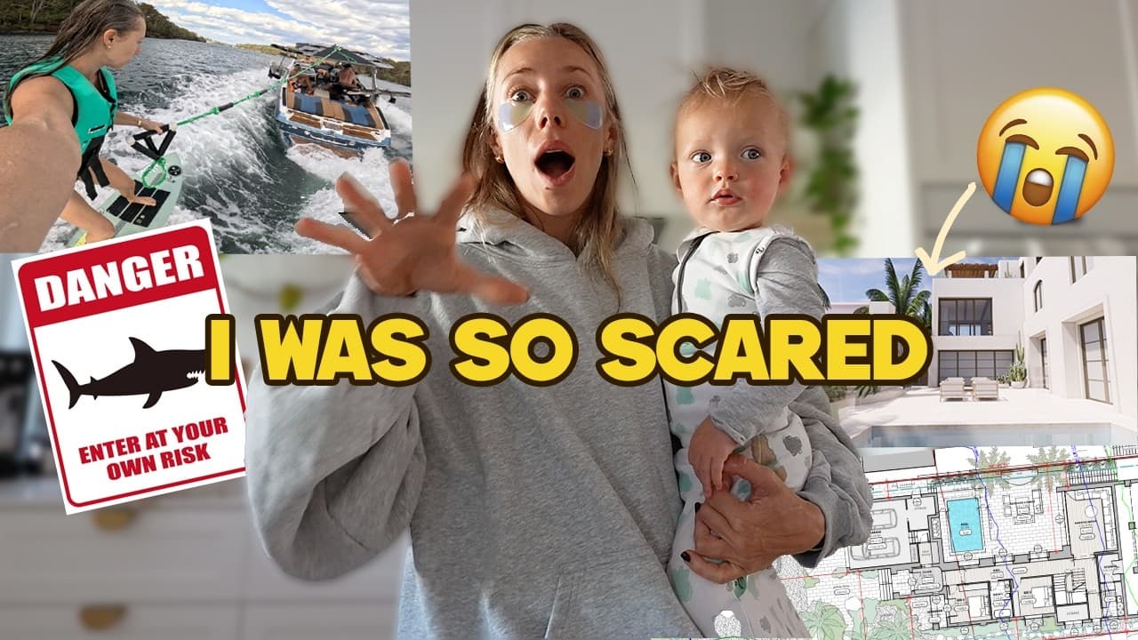 Surfing SHARKY waters & frustrating updates on our NEW BUILD! VLOG