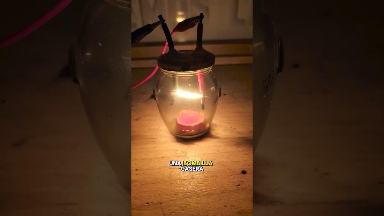bombilla casera con una mina de lápiz y una fuente de alimentación!!!