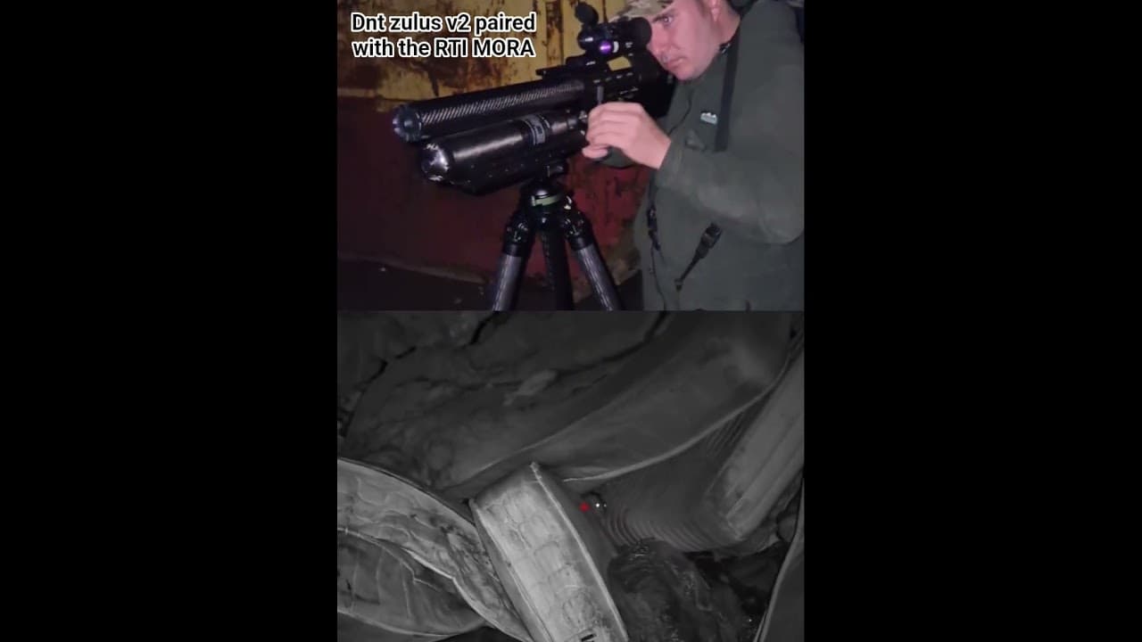 Rat chaos with the @DNTOptics zulus v2 on the RTI MORA #viral #pestcontrol #nightvision #rat