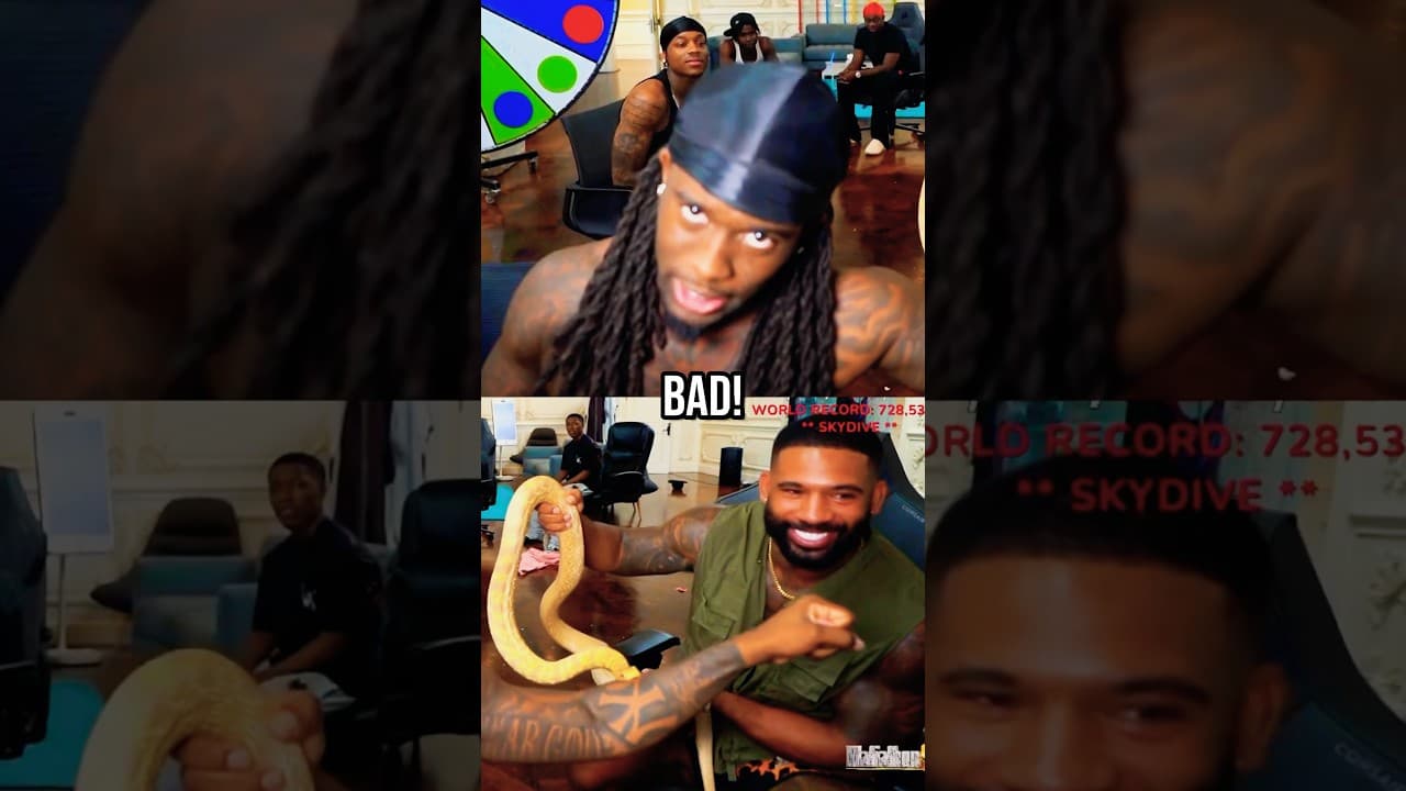 Kai Cenat Gets Bit By A Snake! 💀😭