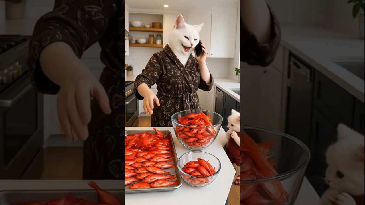 A mothers oversight, A Baby's Scars#cat #funny #ai #catvideos #animation
