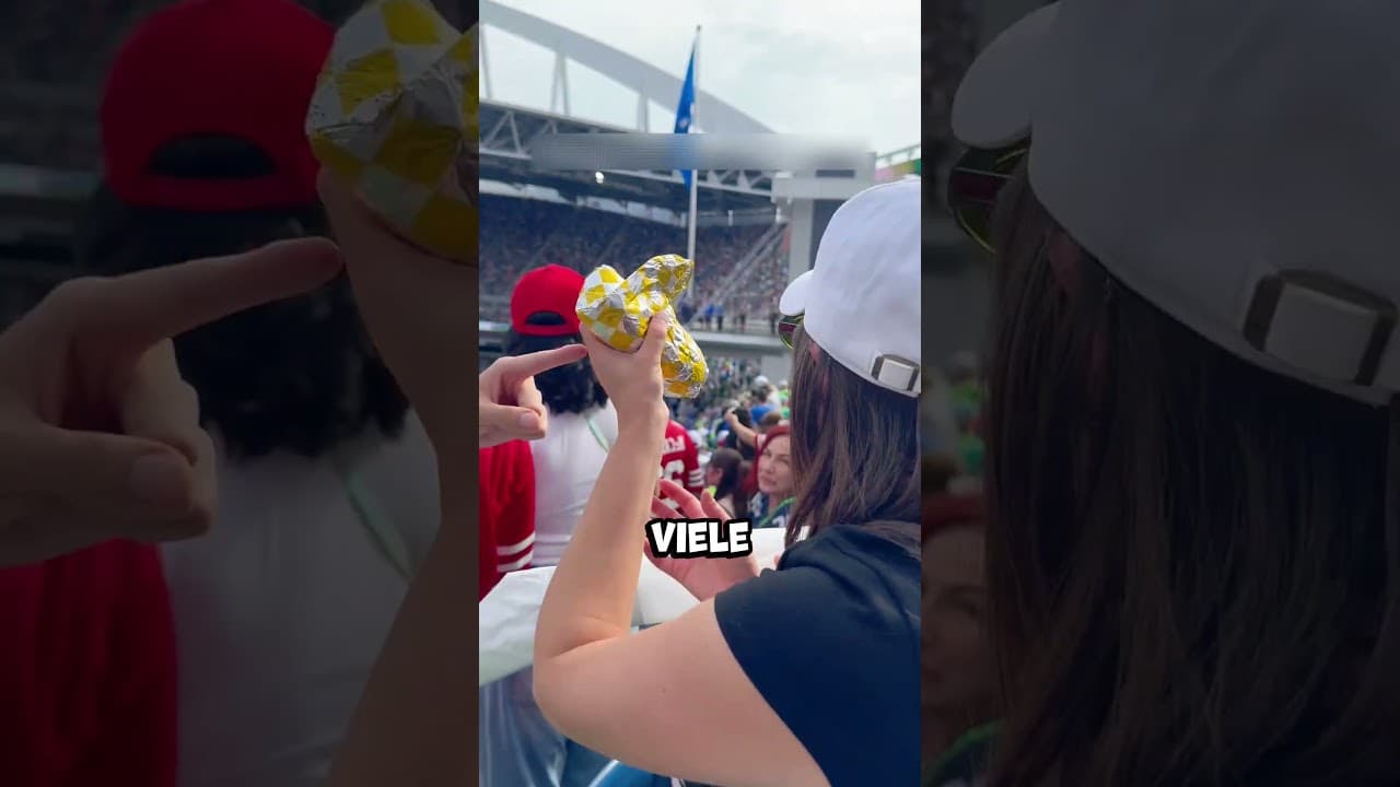 Sie werfen das durch das ganze Stadion!