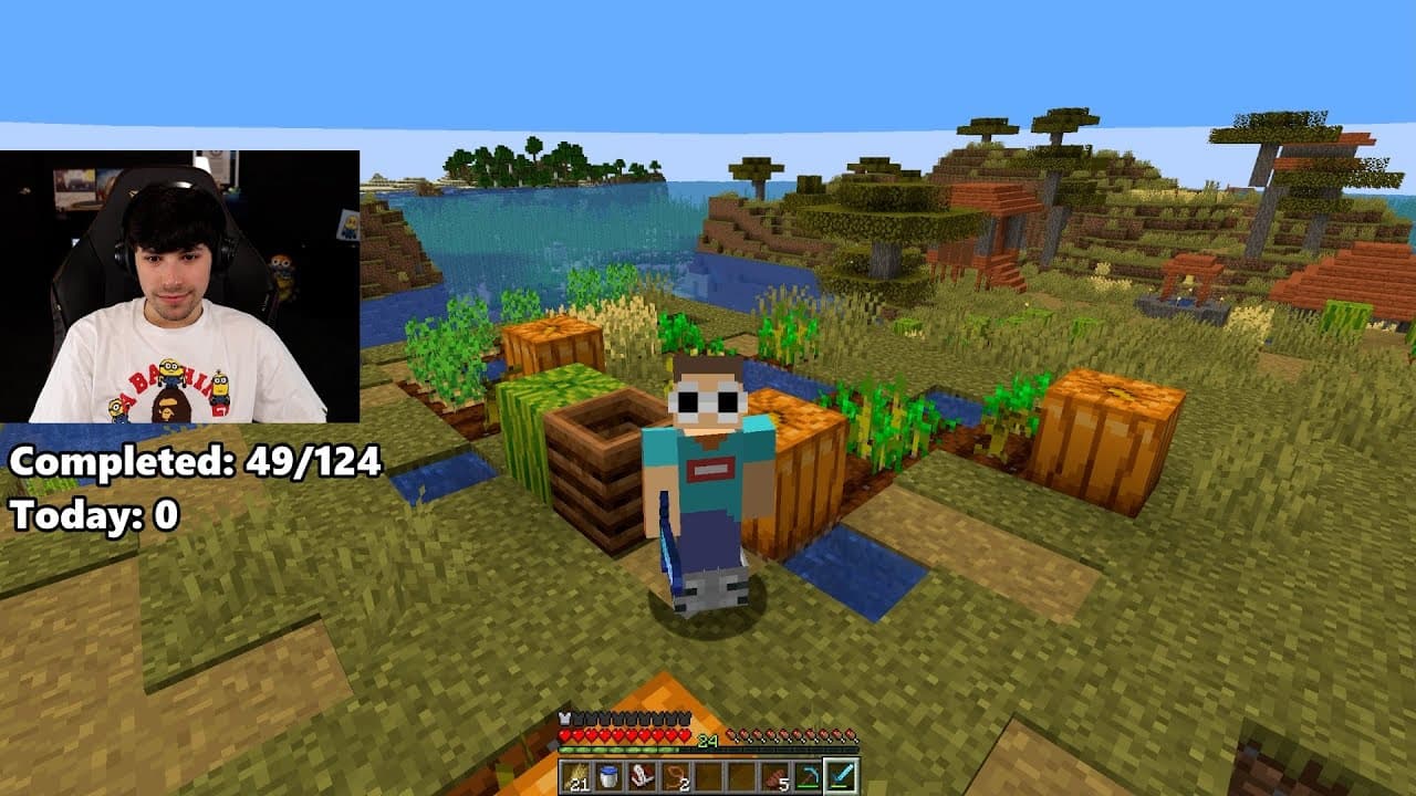 Completing All Minecraft Advancements Blind (No Google or Help) - Day 4