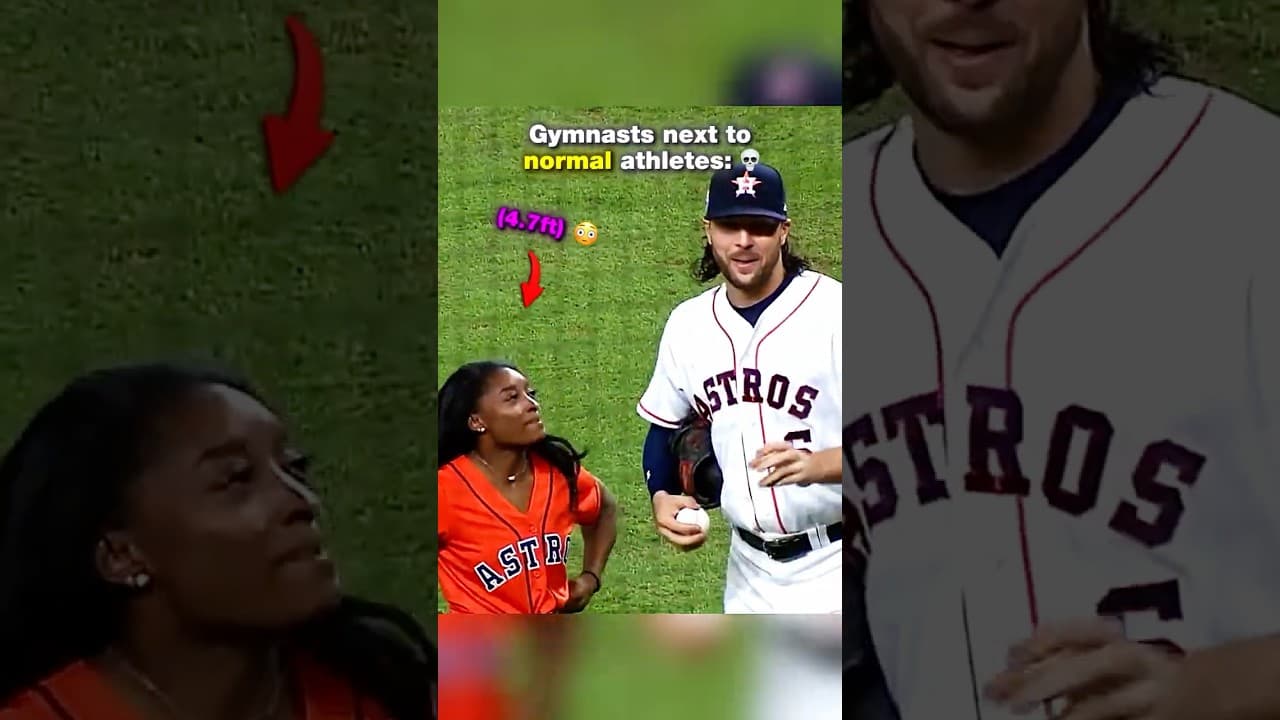 Is there any sport with shorter athletes?😅 #gymnastics #height #sports #simonebiles #vault #pitch