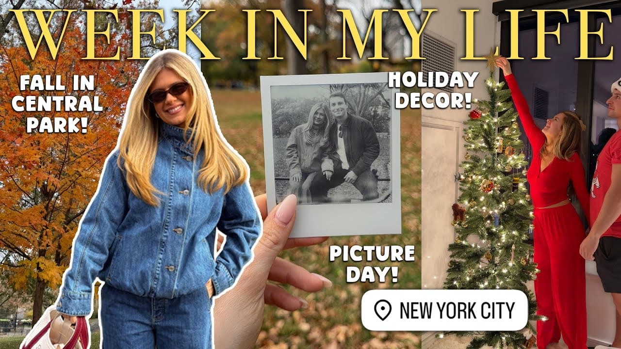 week in my life: holiday apt decor, central park polaroid day, closet flip for winter