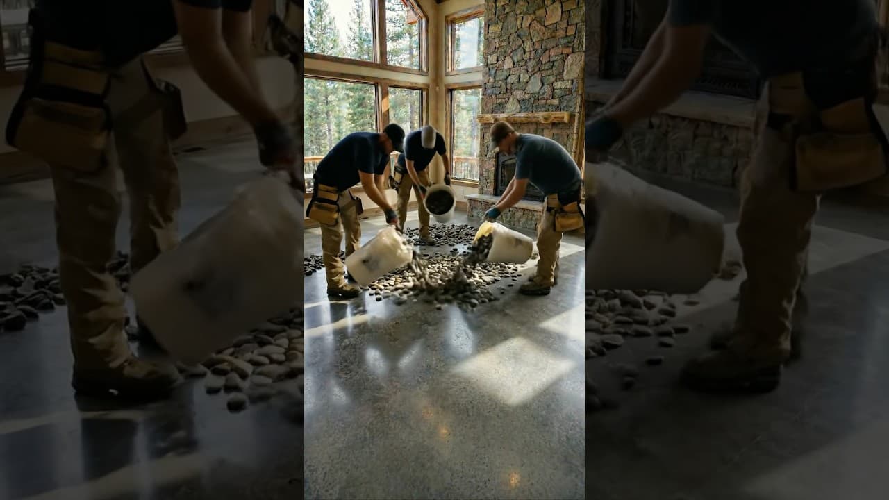 Incredible epoxy resin floor #diytransformation #epoxy