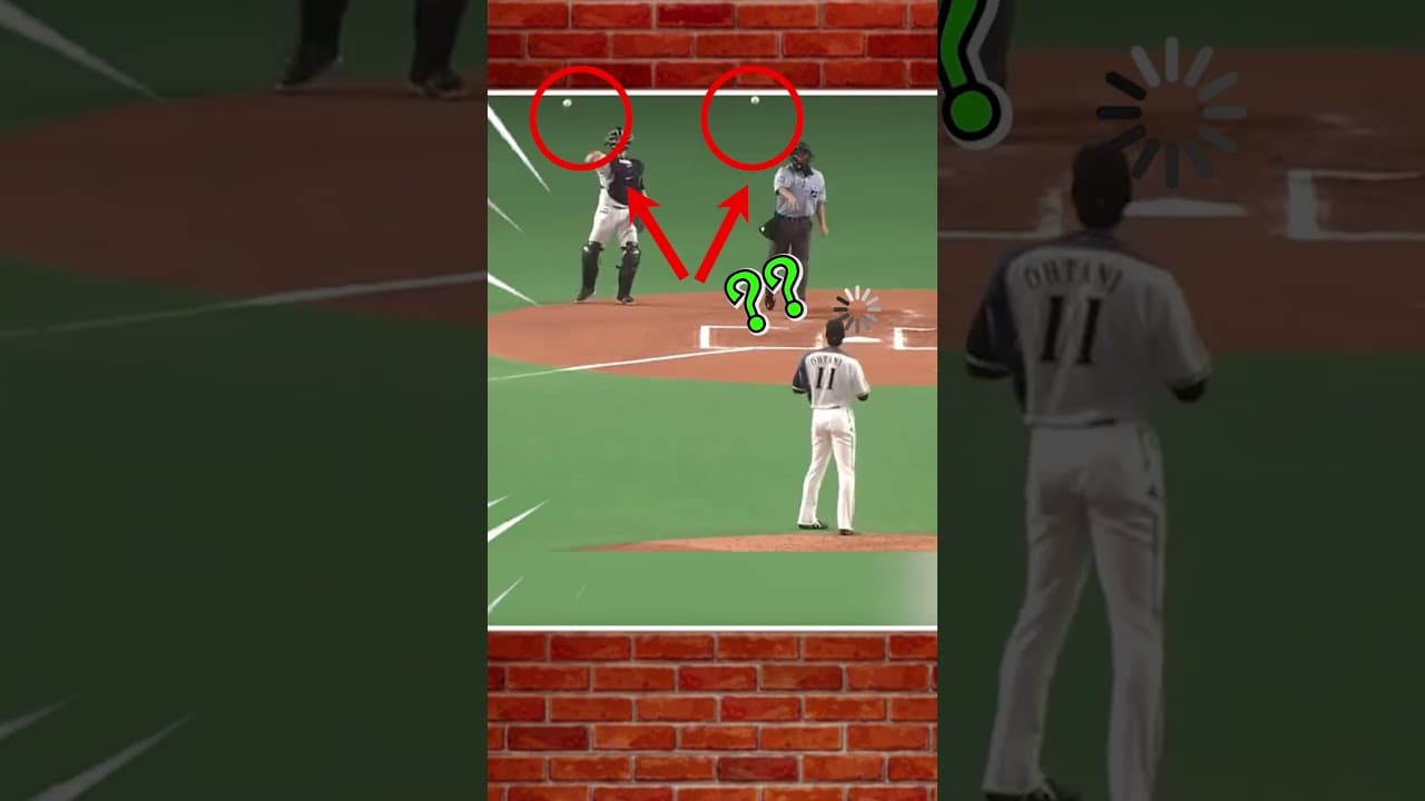 2球同時! 大谷翔平の反応は…逃げろ！🤣