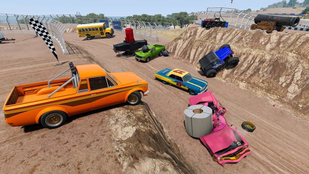 Racing Random Cars on Dangerous Dirt Racetrack