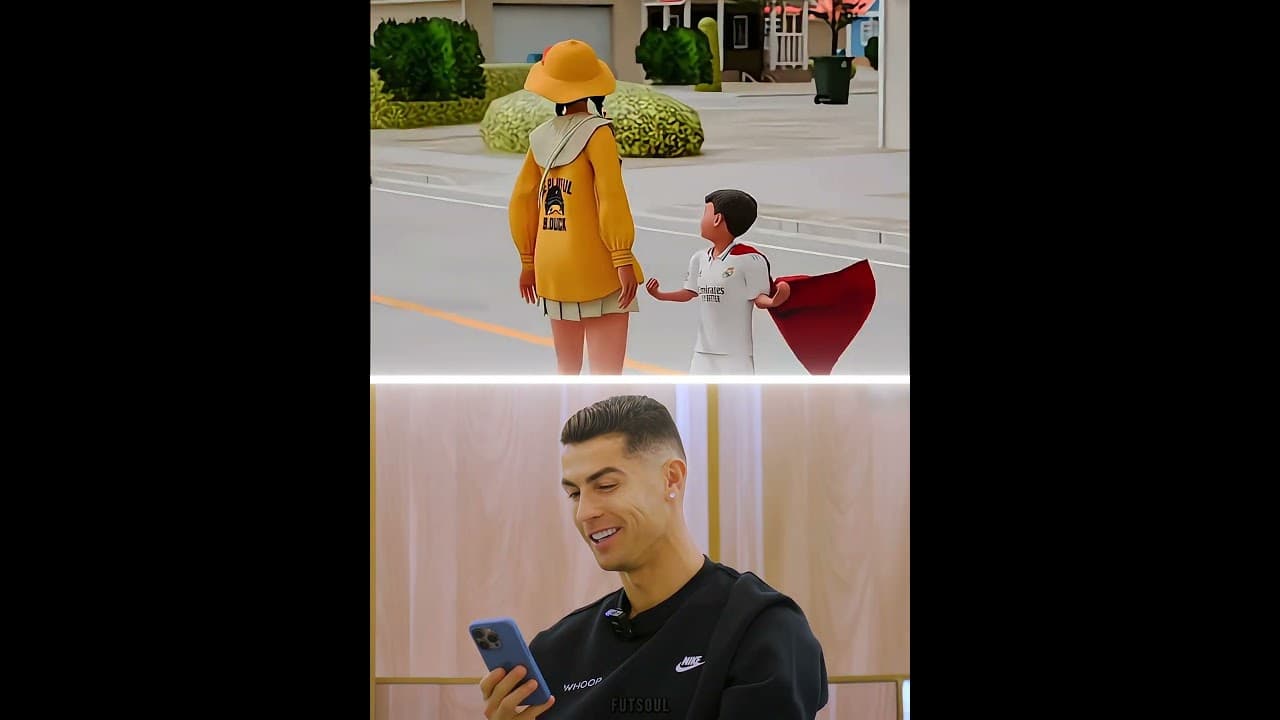 Ronaldo Reacts To Meteor Vs Footballers 🗿🥶#football #ronaldo #messi #animation #funny #edit #neymar