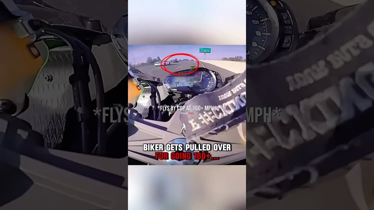 Biker pulled over at 160+ mph‼️🤯