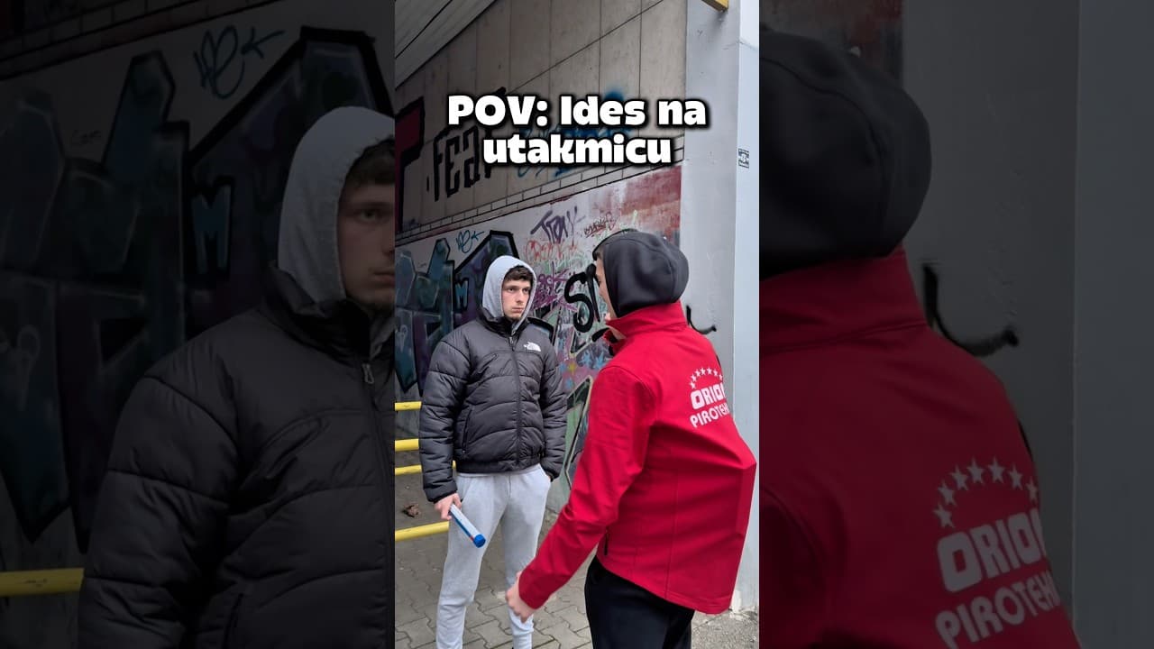 POV: Ides na utakmicu ​⁠ #bibotv #balkan #orionpirotehnika #pirotehnika